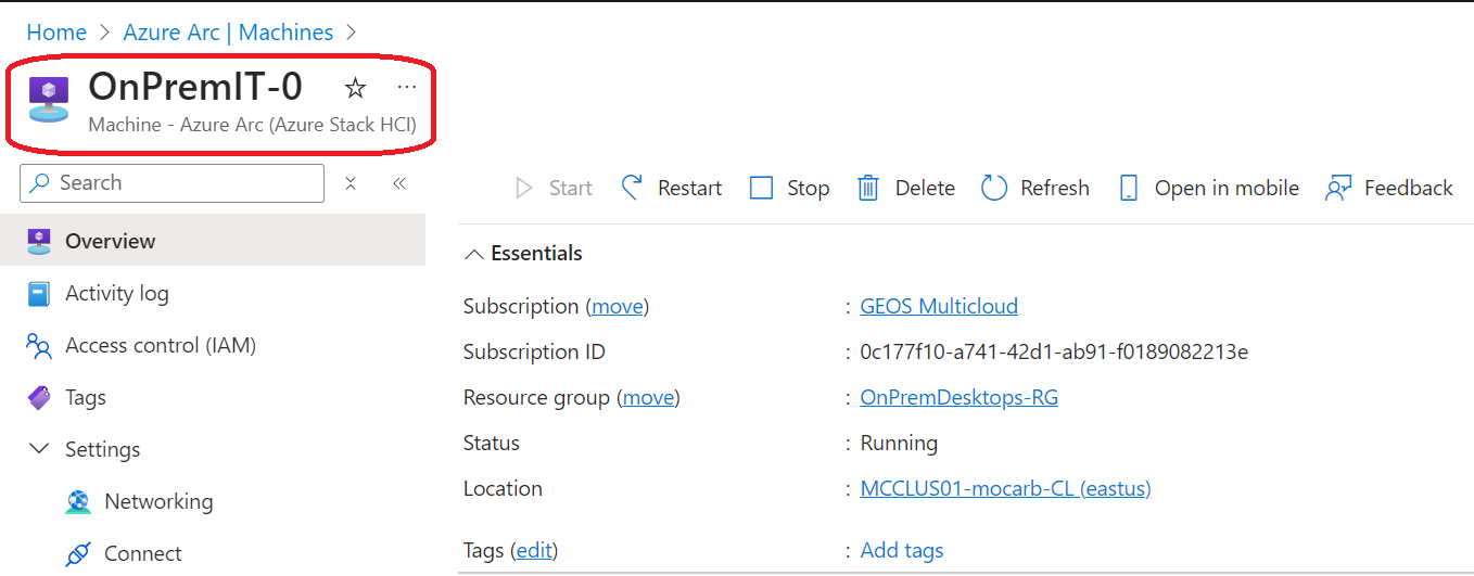 Azure Stack HCI - Arc